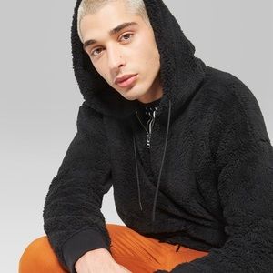 ✨ Original use Sherpa hoodie black 1/4 zip